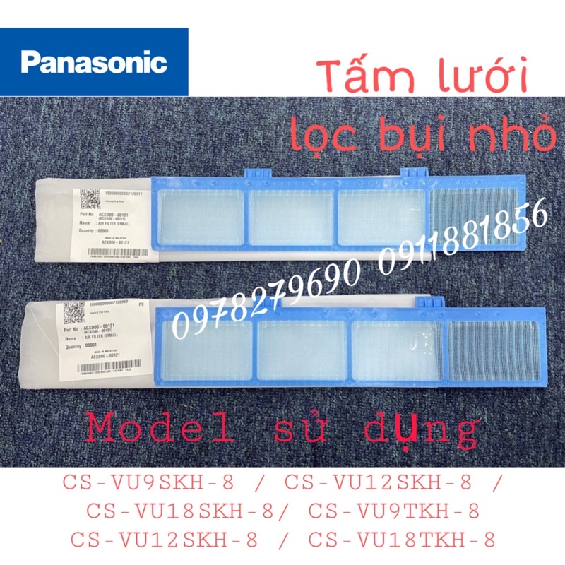 [Hàng chính hãng] Lưới lọc máy lạnh Panasonic CS-VU9SKH-8 / CS-VU12SKH-8 / CS-VU18SKH-8/    CS-VU9TKH-8 / CS-VU12SKH-8