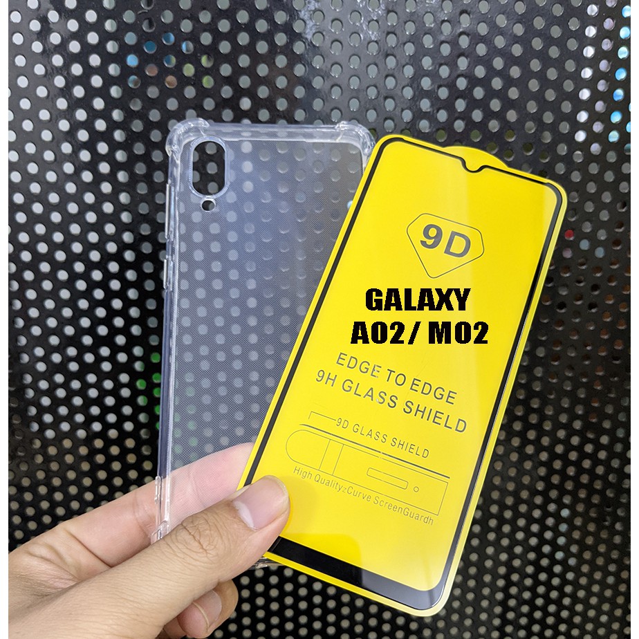 Bộ ốp lưng chống sốc kính cường lực full màn hình Samsung Galaxy A02 M02