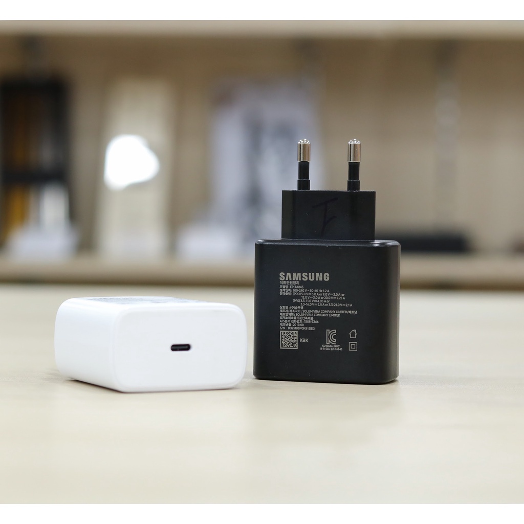Cốc sạc nhanh Type-C Samsung EP-TA845 45W bóc máy