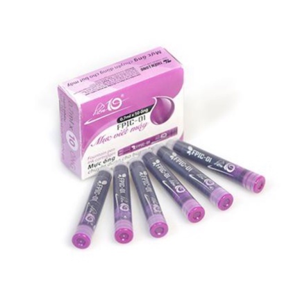 Hộp 10 Ống Mực Viết Máy Điểm 10 FPIC-02 (Màu Tím)