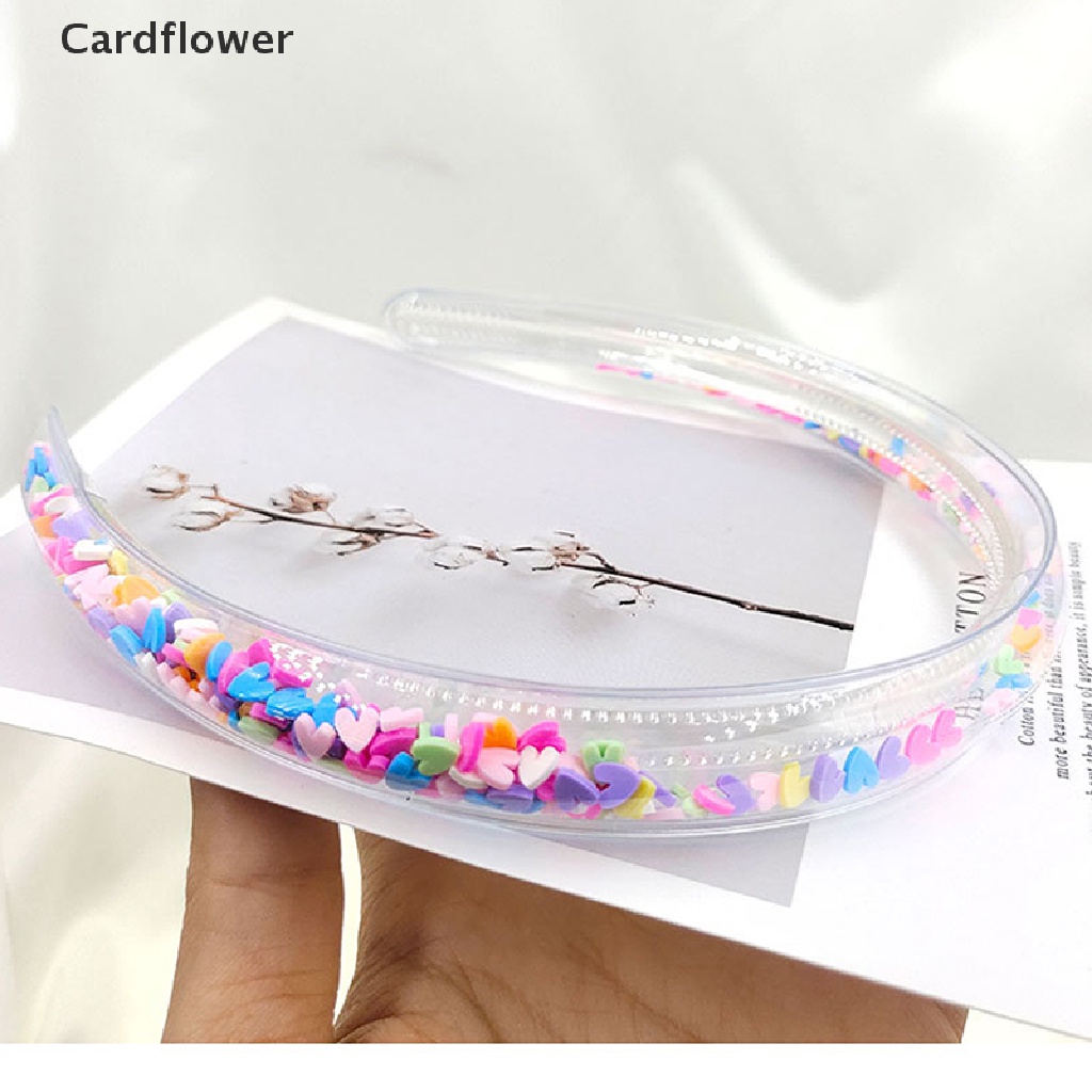 &lt; Cardflower &gt; Băng Đô Trong Suốt Có Cát Chảy Lấp Lánh Thời Trang Trẻ Em Đang Giảm Giá