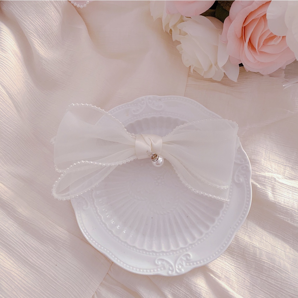 Kẹp Tóc Nơ Lớn Ngọt Ngào Kiểu Hàn Quốc Cho Nữ