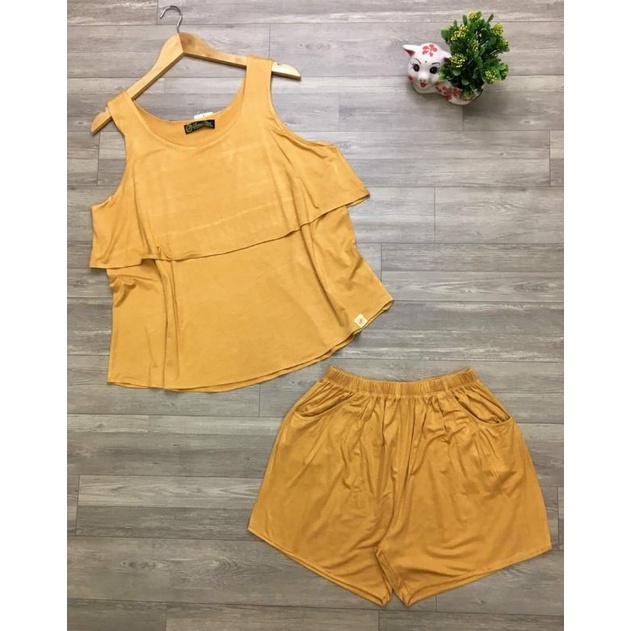 ĐỒ BỘ ĐÙI THUN LỤA  2 LỚP MẶC NHÀ THẢ RÔNG BIGSIZE VNXK Tuyền Phan