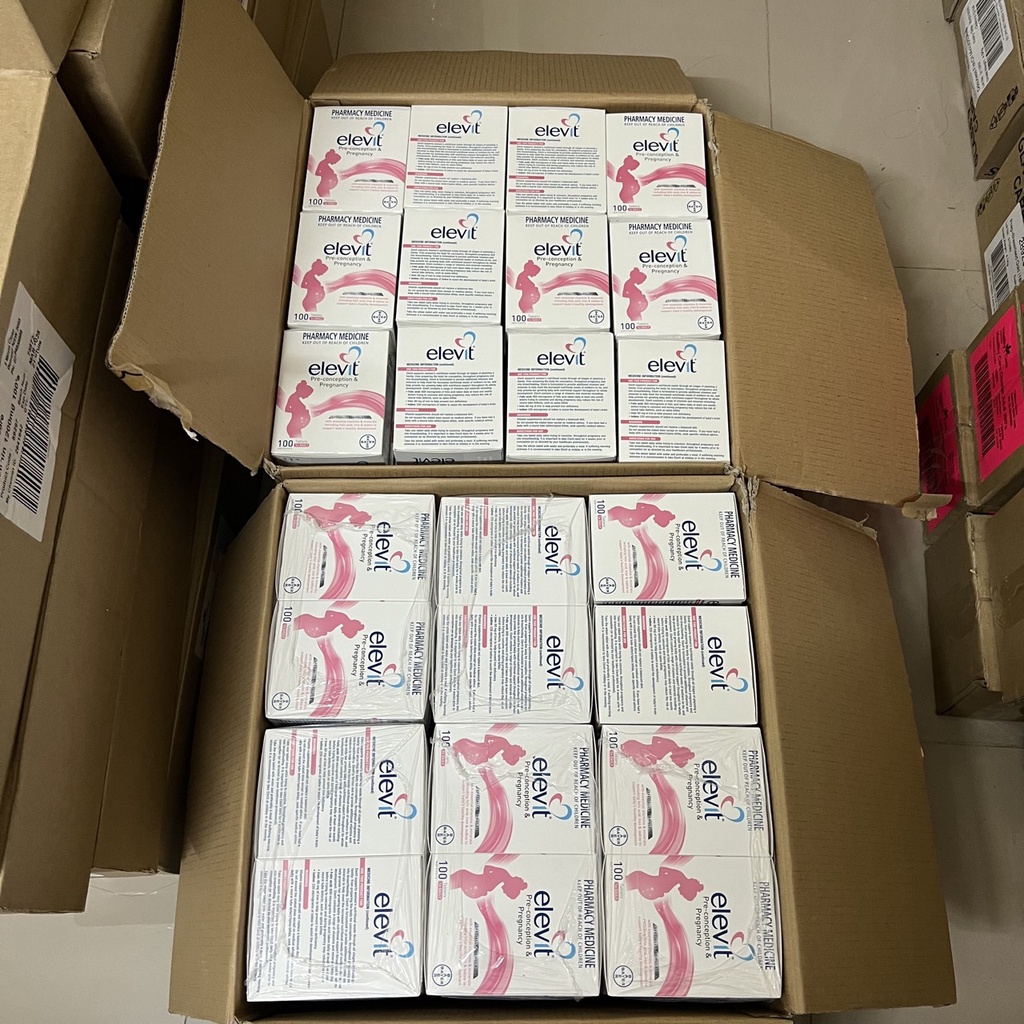Elevit bầu Úc - Vitamin Tổng Hợp cho bà Bầu 100 viên mẫu mới date mới, giúp mẹ bầu khỏe, con khỏe