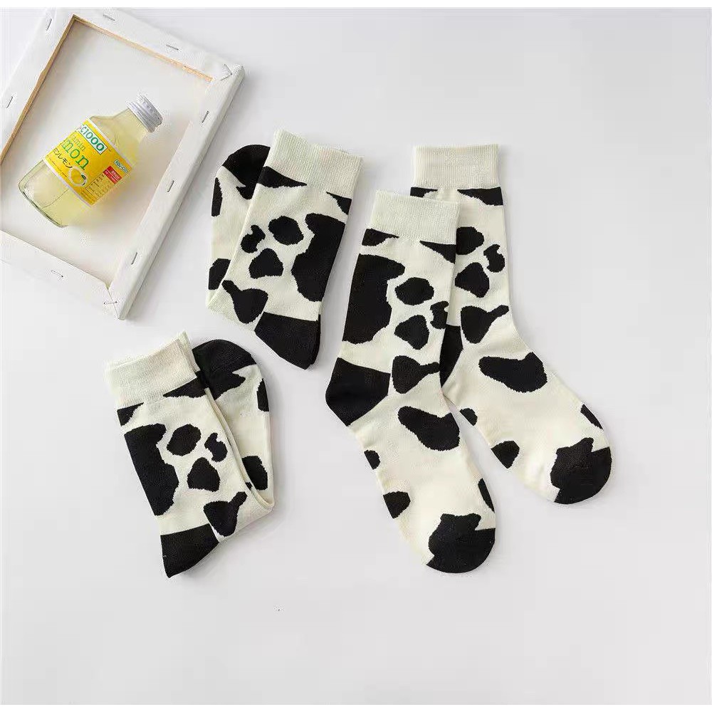 Tất vớ nữ nam bò sữa cổ cao vintage chất liệu cotton 100% co dãn 4 chiều thoáng khí phong cách Hàn Quốc trẻ trung