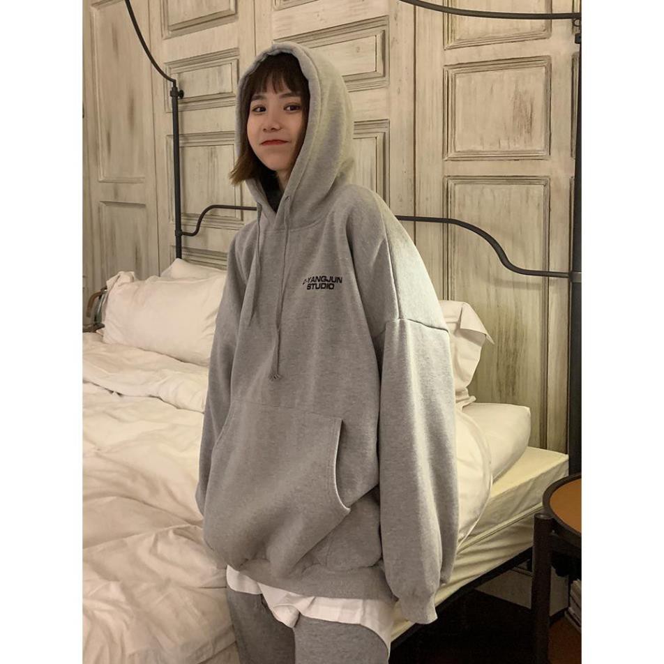 Áo Hoodies Nỉ Ngoại loại 1 DYANG STUDIO Form rộng thùng thình qua mông 90kg bận thoải mái E022