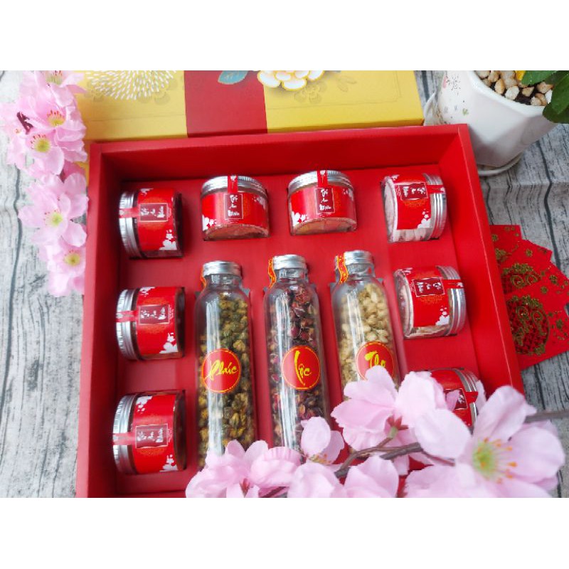 (Quà Tết) HỘP QUÀ TẾT SANG TRỌNG + TÚI