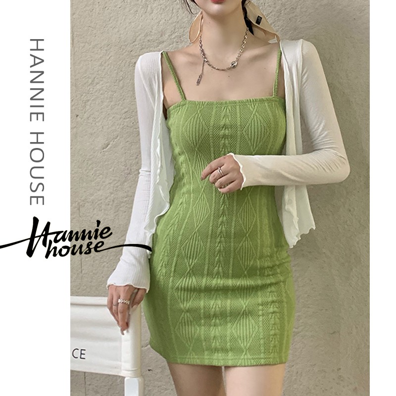 Đầm Chữ A Hai Dây Cổ Vuông Hoạ Tiết Hình Học Gợi Cảm Cho Nữ