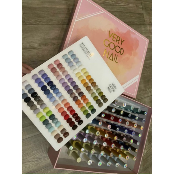 Set sơn gel very good nail 60 chai , set sơn gel ( hàng chuẩn cty Fullbox hồng Tặng BẢNG MÀU + Base Top )