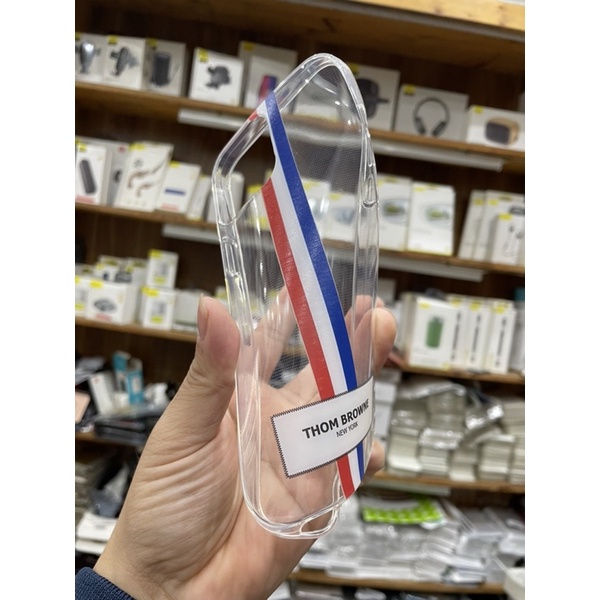 Ốp Lưng silicon Thom browne cho iphone 6 đến 14 pro max