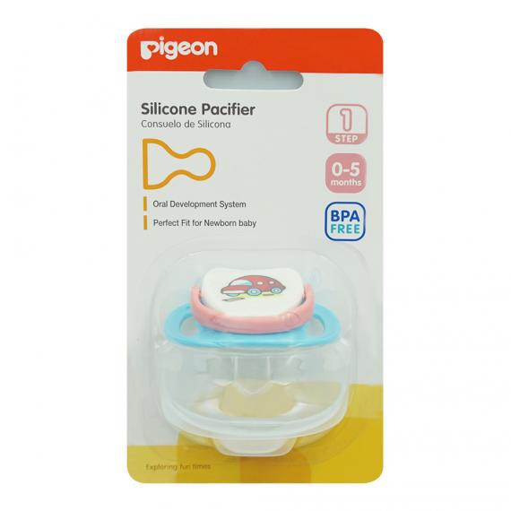 Ty ngậm Silicone Pigeon Bước 1 hình dâu, bọ rùa, sư tử, xe hơi (0 - 5 tháng)