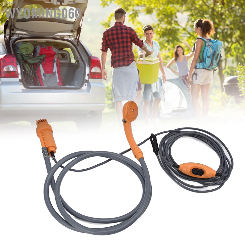 Bộ vòi sen mang theo khi đi cắm trại ngoài trời DC 12V thiết kế nhỏ gọn