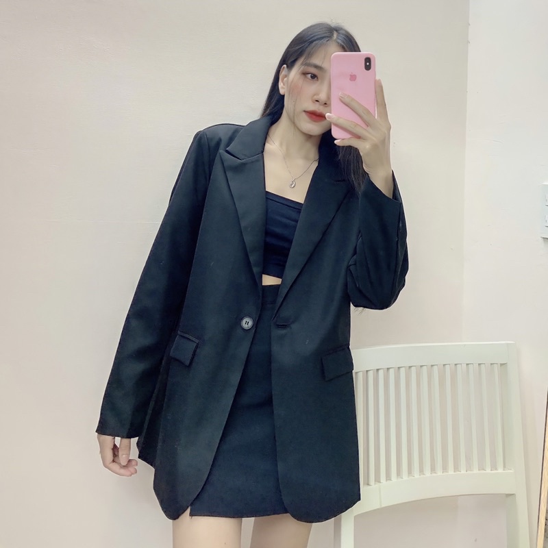Blazer TD Design màu trắng kem dáng xuông | BigBuy360 - bigbuy360.vn
