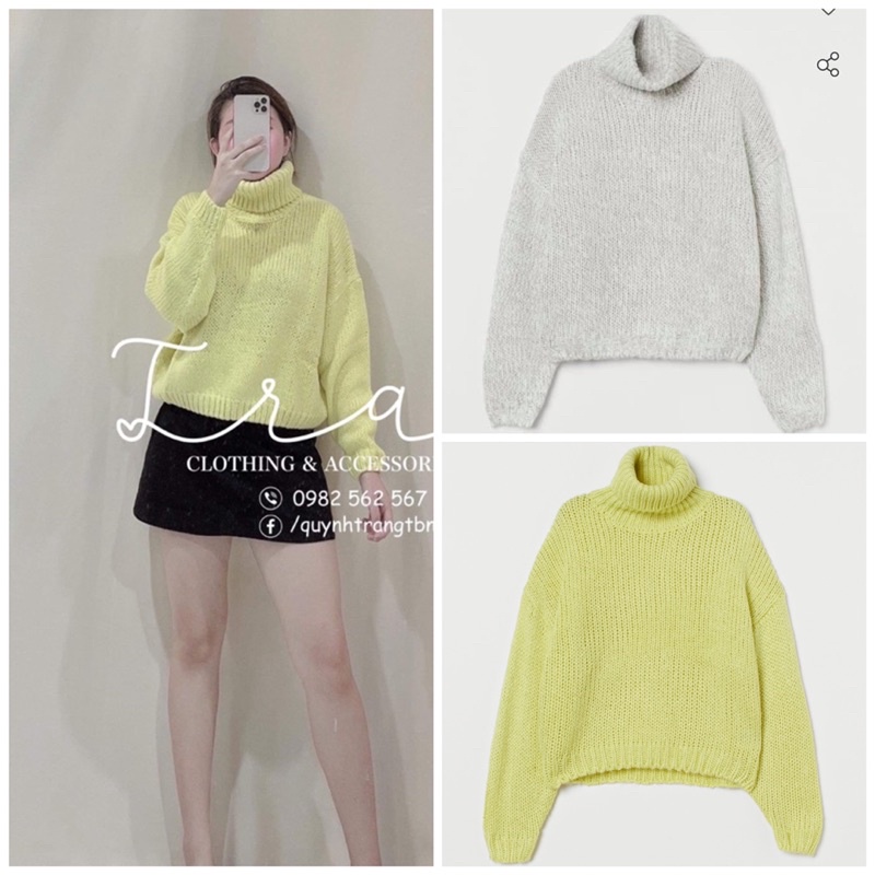 Áo len HM cổ lọ