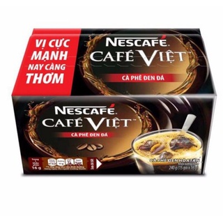 Cà phê hòa tan Nescafé café Việt đen đá (Hộp 15 gói x 16g)
