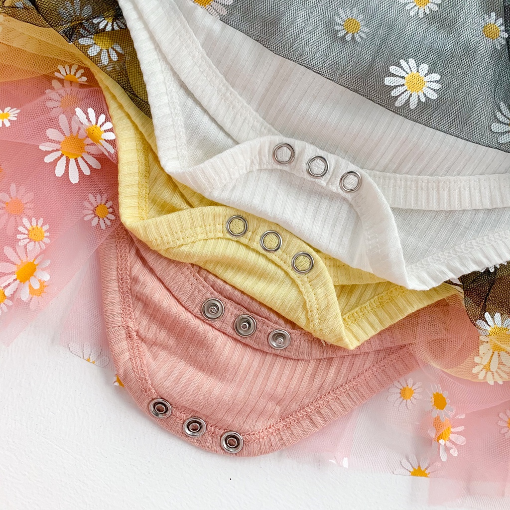 Newborn Baby Girls Summer Daisies Jumpsuit Romper Dress Infant Clothes
