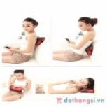 Gối mát-xa hồng ngoại Massage Pillow (Nâu)
