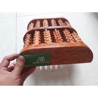 Lăn massage chân gỗ dừa