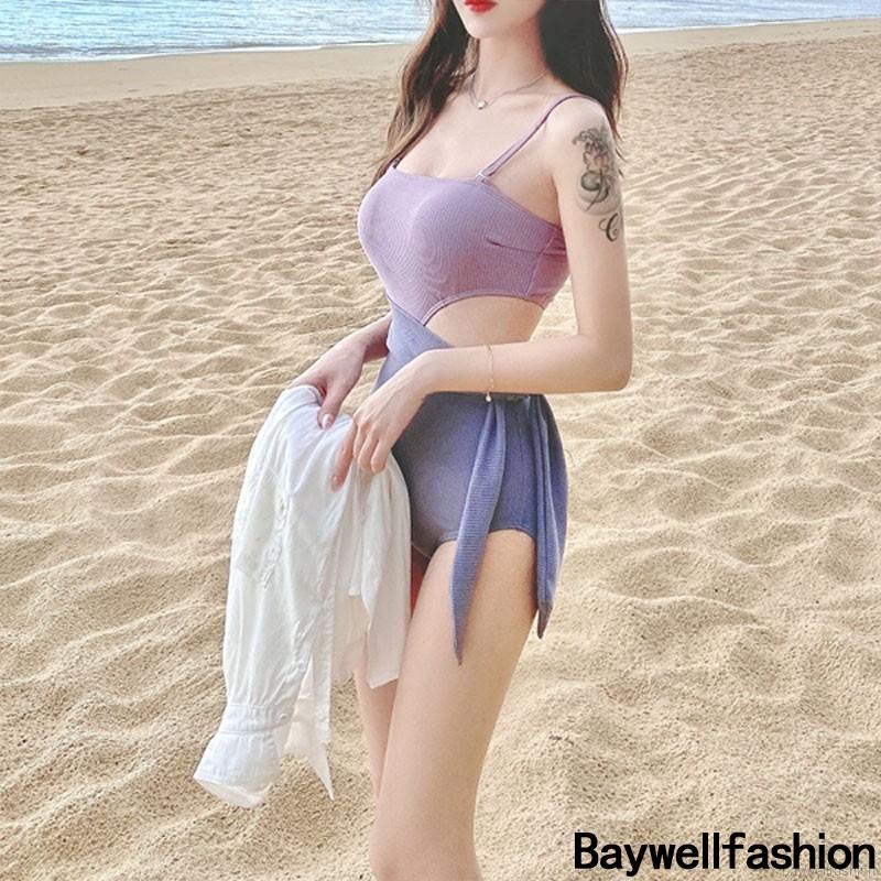 [Baywellfashion]Đồ Bơi Một Mảnh Thắt Nơ Lưng Cao Quyến Rũ Cho Nữ