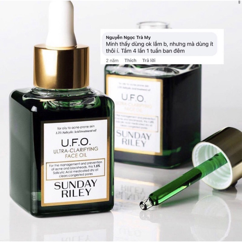 Dầu dưỡng dành cho da mụn, da nhạy cảm Sunday Riley U.F.O 5ml