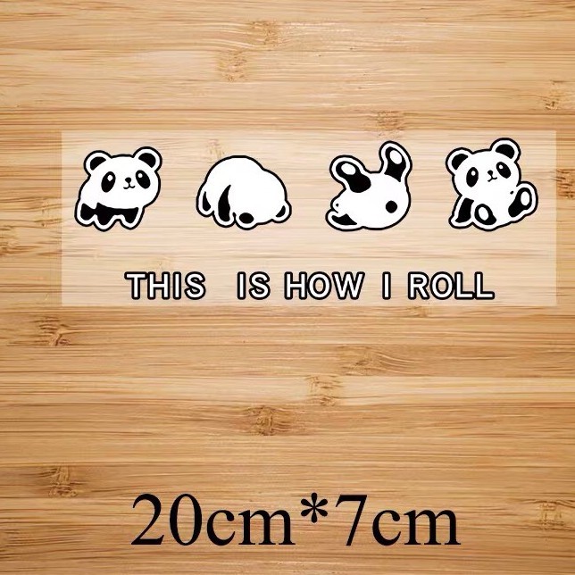 Sticker ủi dễ thương - Mẫm gấu trúc lộn nhào