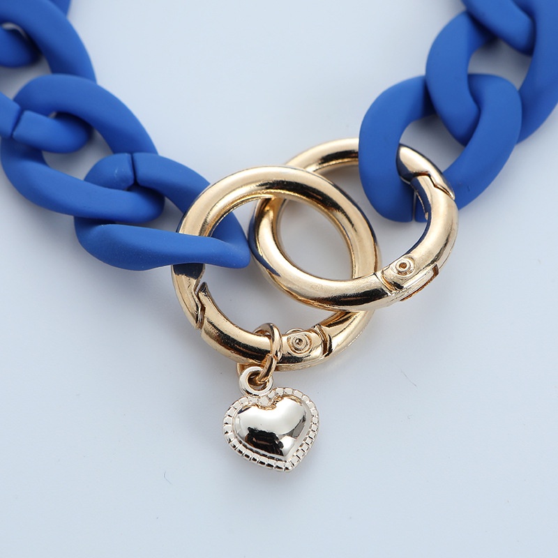 Móc Khóa Túi Xách Bằng acrylic Nhám Màu Xanh Dương Phong Cách Âu Mỹ Phổ Biến