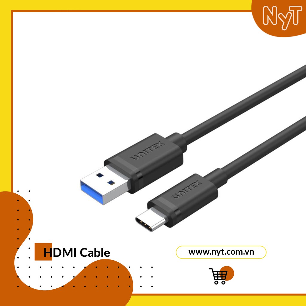 UNITEK Y- C474BK - Cáp Chuyển TYPE C Sang USB 3.0 Cao Cấp