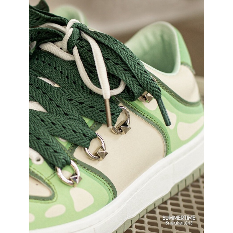 Maden Giày Thể Thao Mũi Tròn Đế Dày Thoáng Khí Thoải Mái Màu Xanh matcha Thời Trang Mùa Hè 2022 Mới Cho Nam