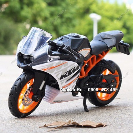 Xe Mô Hình 1:18 Moto KTM RC390 - Maisto - Đen Cam - 8850