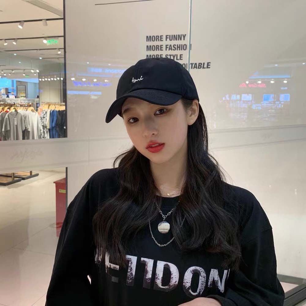 MKEB Mũ lưỡi trai thêu chữ đơn giản phong cách hip hop thời trang Hàn Quốc cho nam nữ