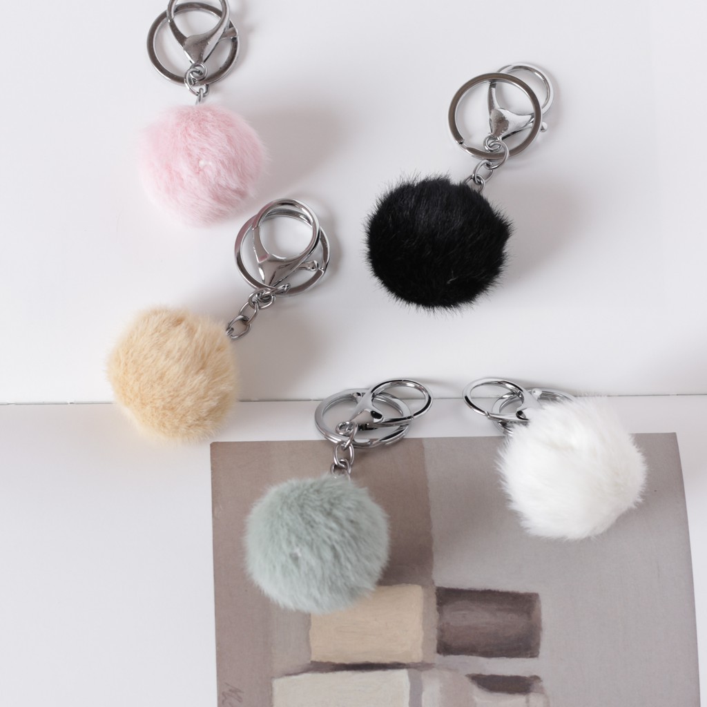 The Mini Pom Pom - Cục bông móc khóa xinh xắn