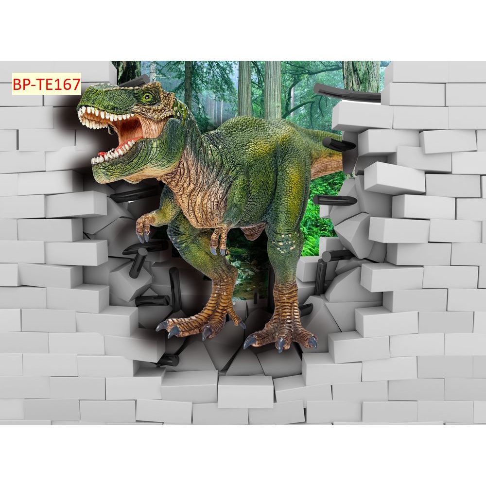 Tranh Dán Tường 3D HOẠT HÌNH Khổ Lớn