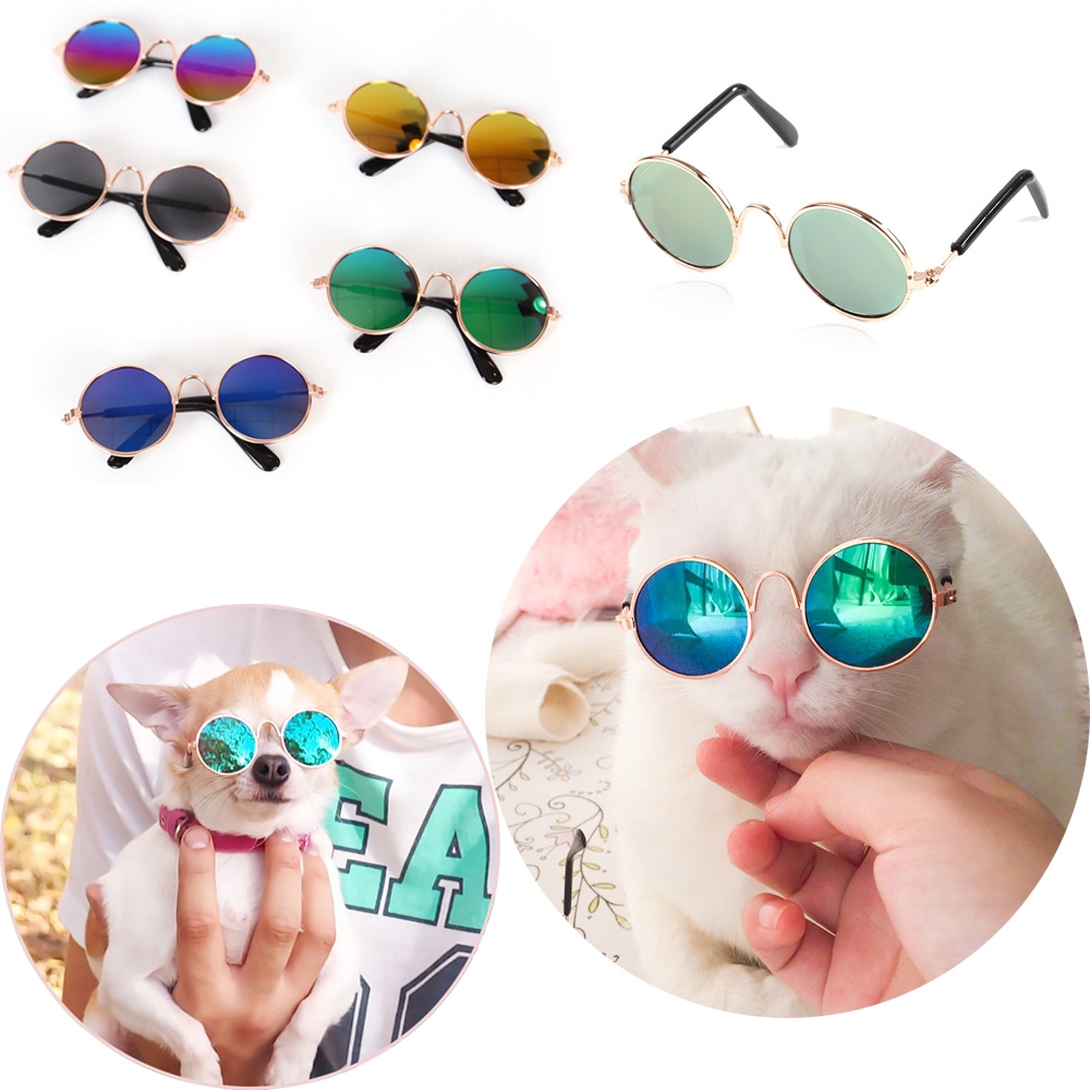 Kính mát thời trang gọng tròn cho thú cưng