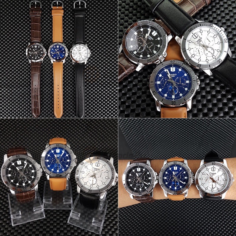 Đồng hồ nam dây da Casio Anh Khuê MTP-VD300L-2EUDF