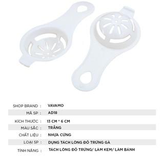 Dụng cụ tách trứng nấu đồ ăn dặm làm bánh an toàn vệ sinh tiện dụng AD18
