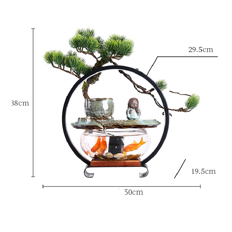 Đài thưởng trầm kết hợp bể cá và tiểu cảnh tinh hoa - Decor, trang trí nhà cửa