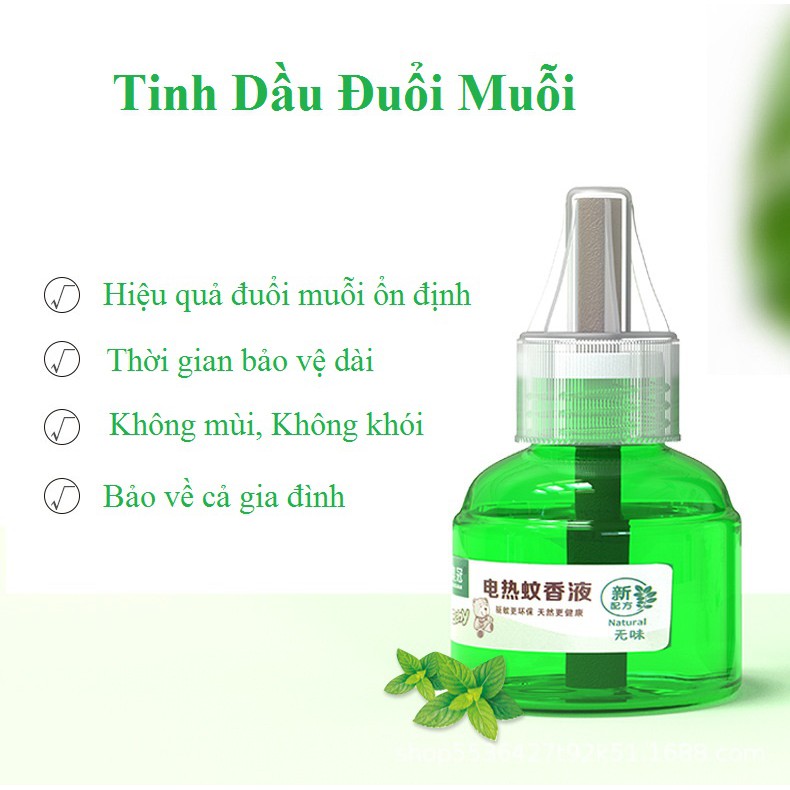 Combo Thiết Bị + Lọ Dung Dịch Đuổi Muỗi Hiệu Quả