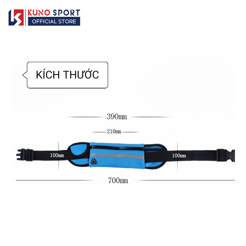 Túi Đeo Hông Chạy Bộ KUNO SPORT Có Led Phản Quang