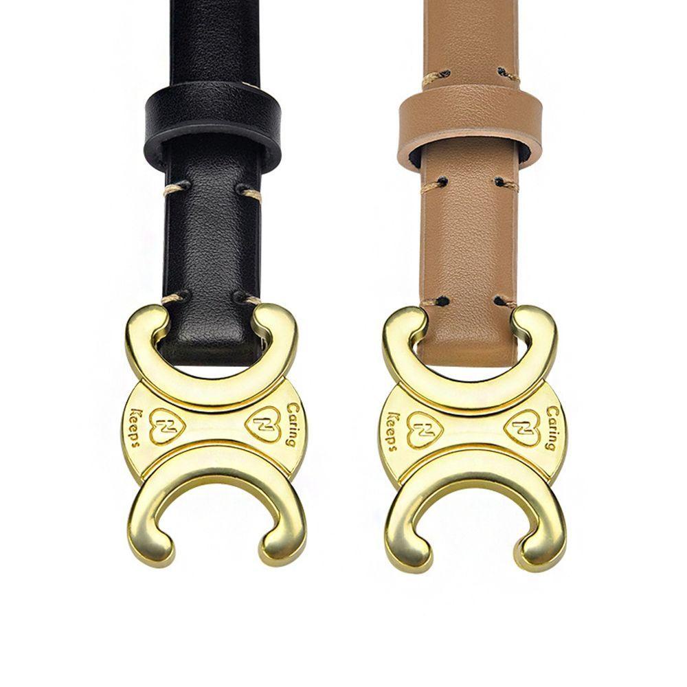 SOMEDAYZL Thắt Lưng Da PU Màu Trơn Khóa Tròn Bằng Hợp Kim Dễ Phối Đồ Thời Trang Cho Nữ