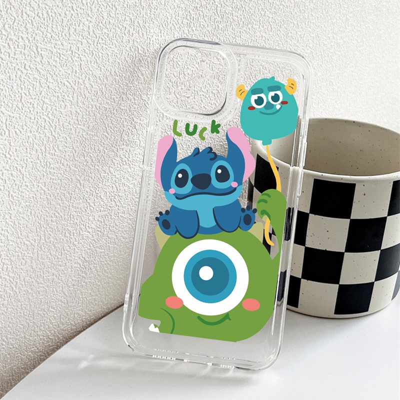 Suntaiho Ốp lưng iphone Ốp Điện Thoại Dẻo Trong Suốt Họa Tiết Hoạt Hình Quái Vật Nhỏ Dễ Thương Cho iPhone 11 Pro / 13 Pro / Max