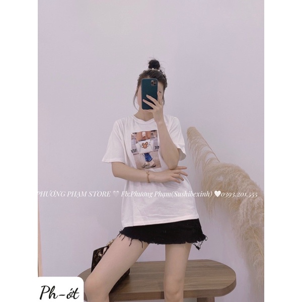 áo phông hình đính đá hàng chuẩn wendi QC | BigBuy360 - bigbuy360.vn