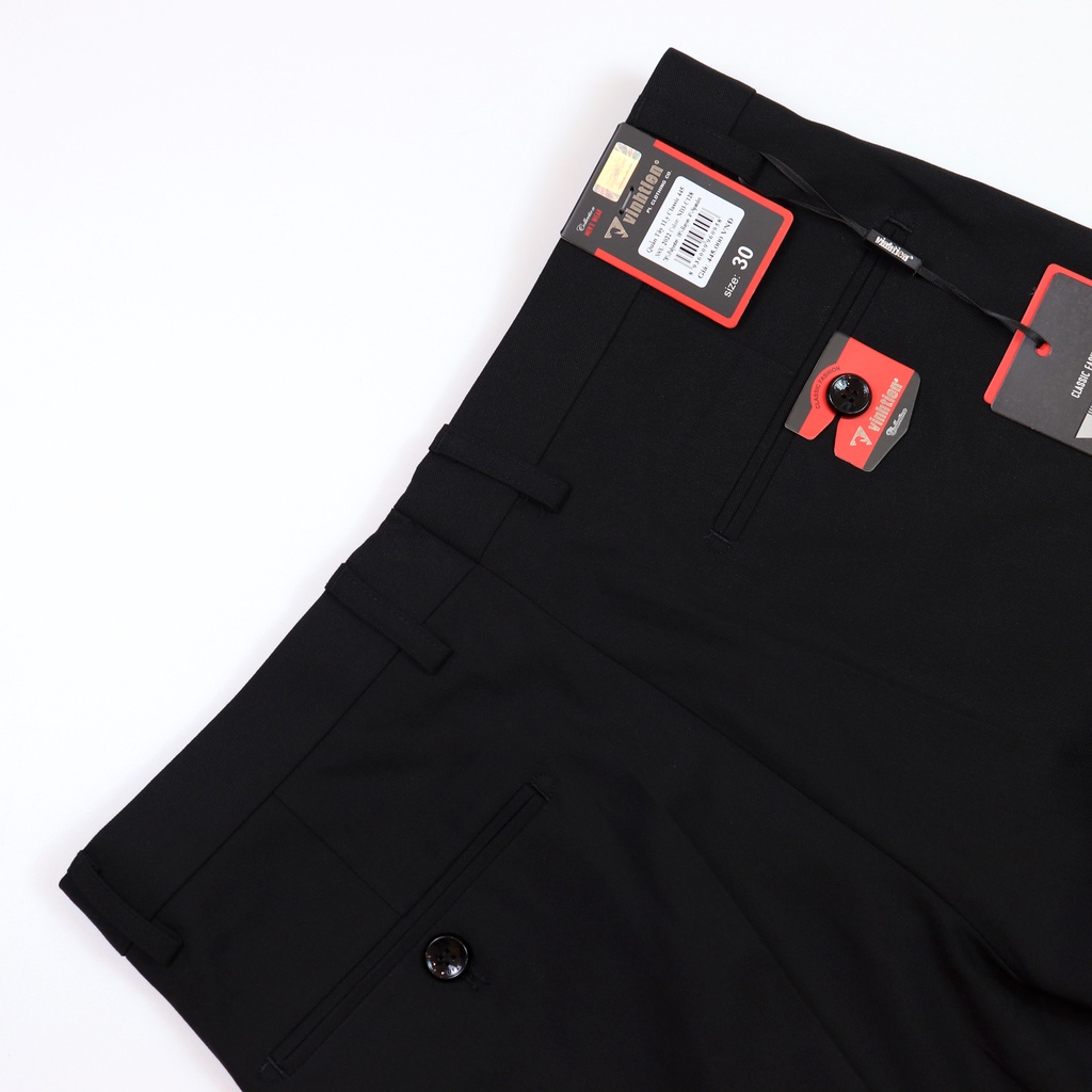 Quần Tây Nam Công Sở 1 Ly Classic Vĩnh Tiến Vải Mỏng Co Giãn 445 - Màu Trơn C128