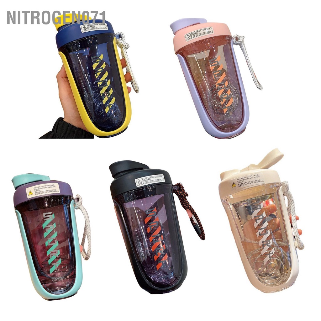 Bình nước thể thao, bình đựng nước nhựa tập gym cao cấp  590ml Chống Rò Rỉ Nitrogen071