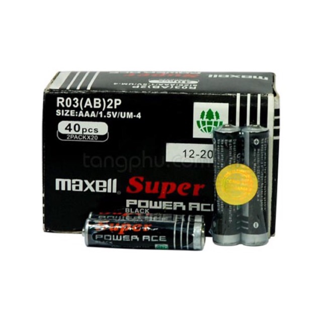 [SALE 10%] Cặp 2 pin tiểu AAA, 3A Maxell, Toshiba 1.5V