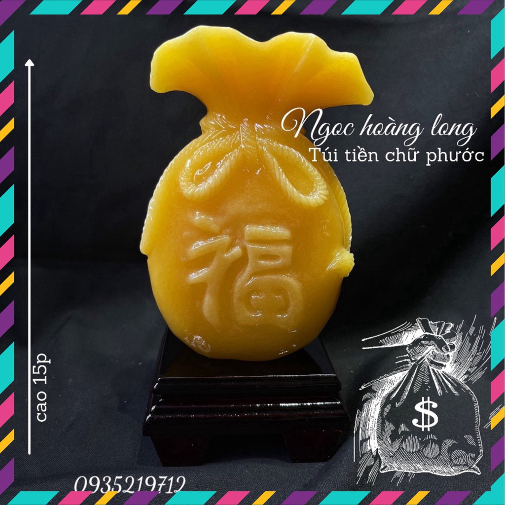 Hàng top Túi tiền hoàng long nguyên khối được giới kinh doanh ưa chuộng may mắn