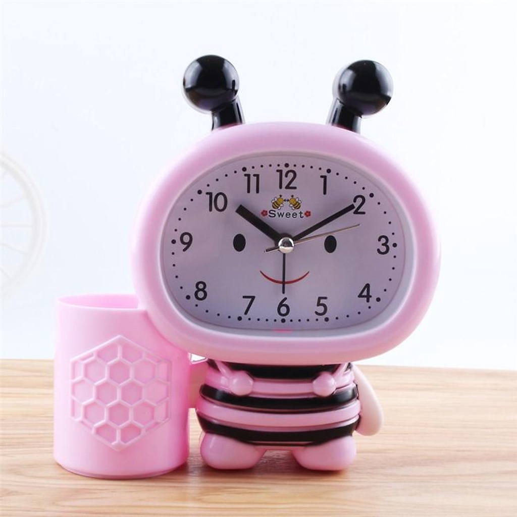Đồng hồ báo thức hình con ong cho bé kiểu đồng hồ để bàn báo thức dễ thương