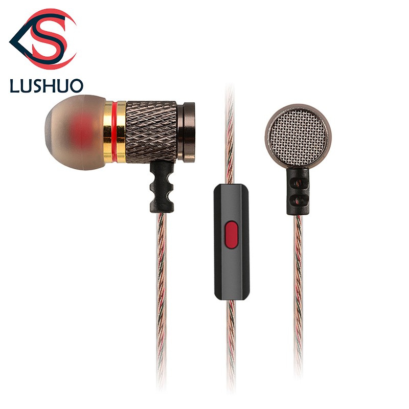 LUSHUO Tai Nghe Nhét Tai Kr Edr1 Edr2 Bằng Kim Loại Có Micro Tiện Dụng