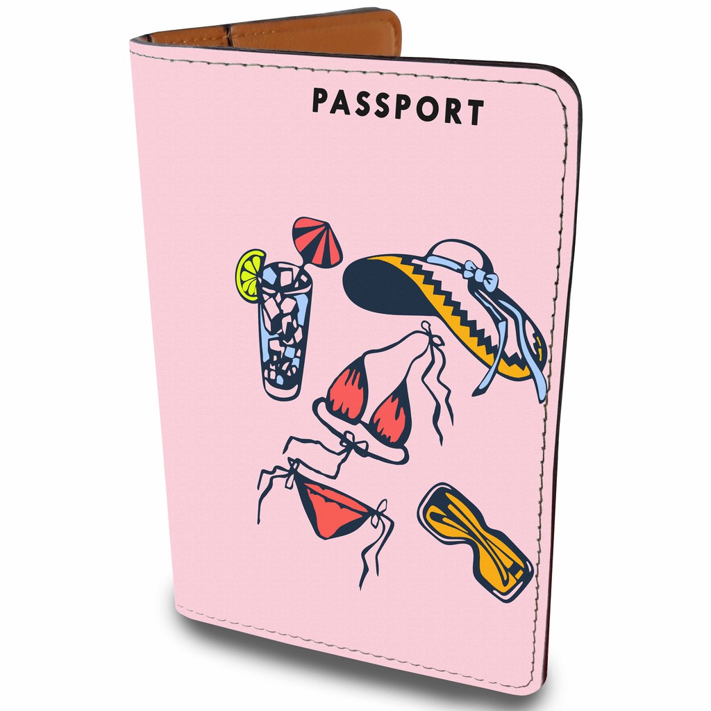 Bao Da Passport Du Lịch ĐI BIỂN DỄ THƯƠNG - Ví Đựng Hộ Chiếu Đơn Giản Xinh Xắn - Passport Cover Holder SIMPLE - LT037