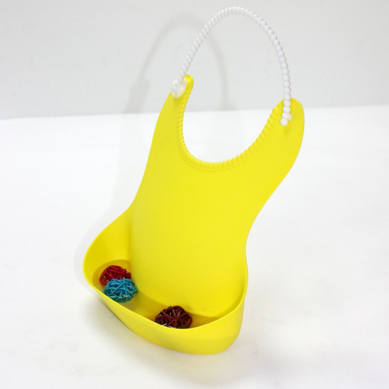 Yếm ăn em bé bằng silicon chống nước nhiều màu sắc dễ thương