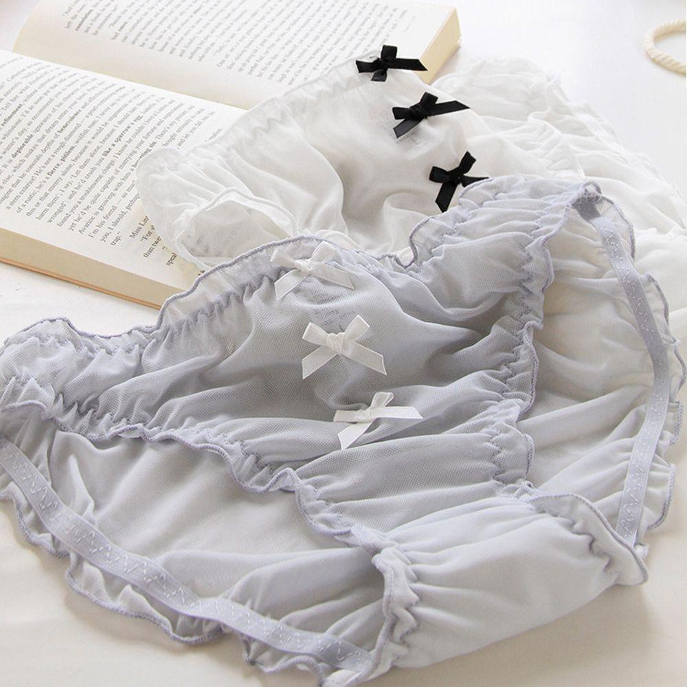 OCEANMAP Quần Lót Lưới Thoáng Khí Màu Sắc Đơn Giản Cho Nữ